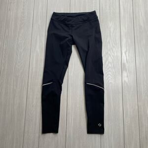 Moving Comfort Women's Black Reflective Leggings Size Small Style 300415